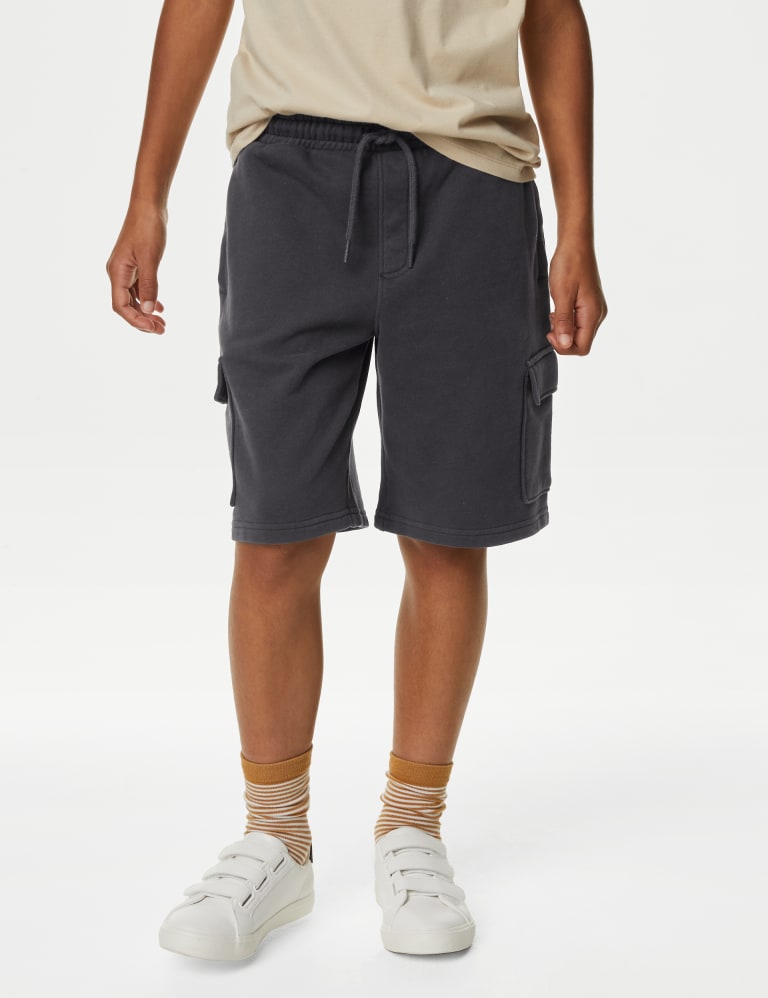 Cotton Rich Plain Cargo Shorts (6-16 Yrs) 4 of 5