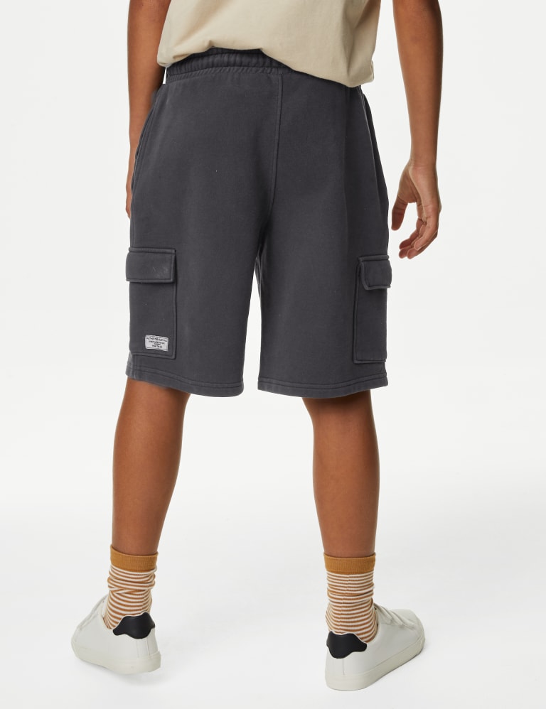 Cotton Rich Plain Cargo Shorts (6-16 Yrs) 5 of 5