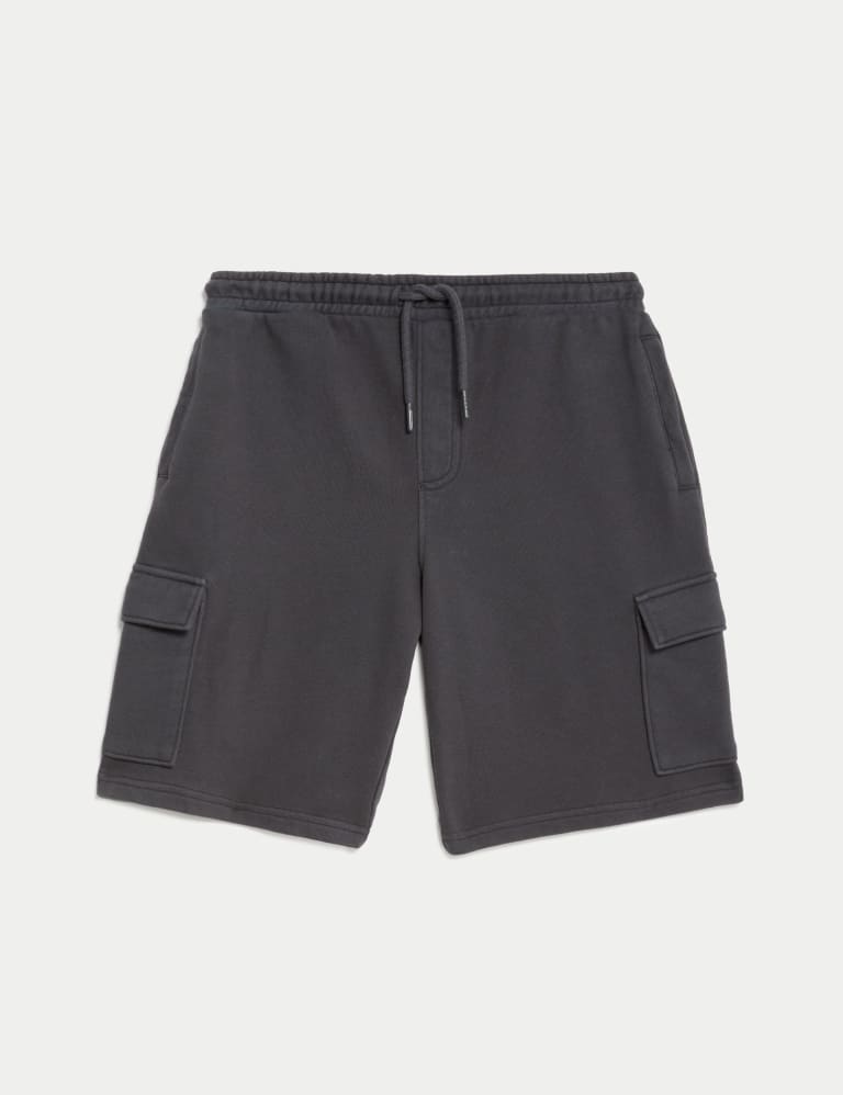 Cotton Rich Plain Cargo Shorts (6-16 Yrs) 2 of 5