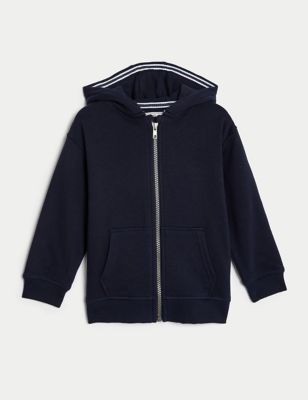 Cotton Rich Plain Hoodie (2-7 Yrs) Image 2 of 4