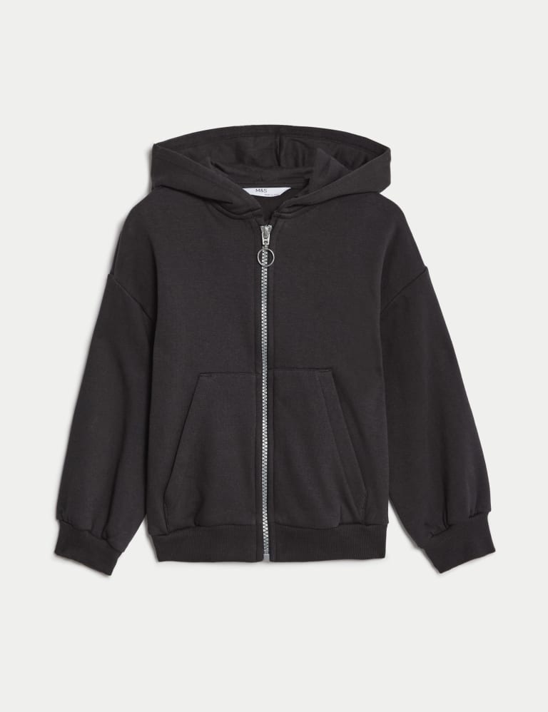 Cotton Rich Plain Hoodie 2 8 Yrs M S Collection M S