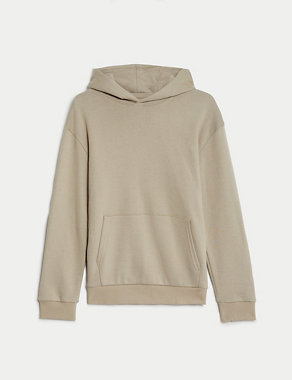Cotton Rich Plain Hoodie (6-16 Yrs) Image 2 of 6