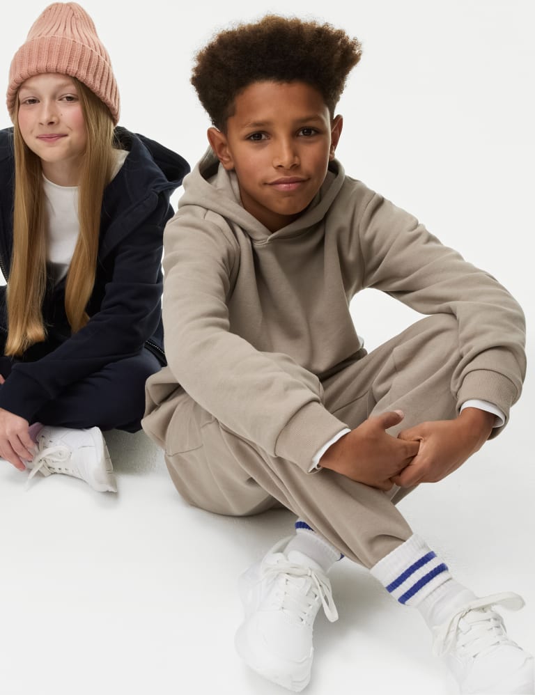 Cotton Rich Plain Hoodie (6-16 Yrs) 1 of 6