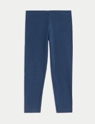 Cotton Rich Plain Leggings (2-7 Yrs) Image 2 of 5