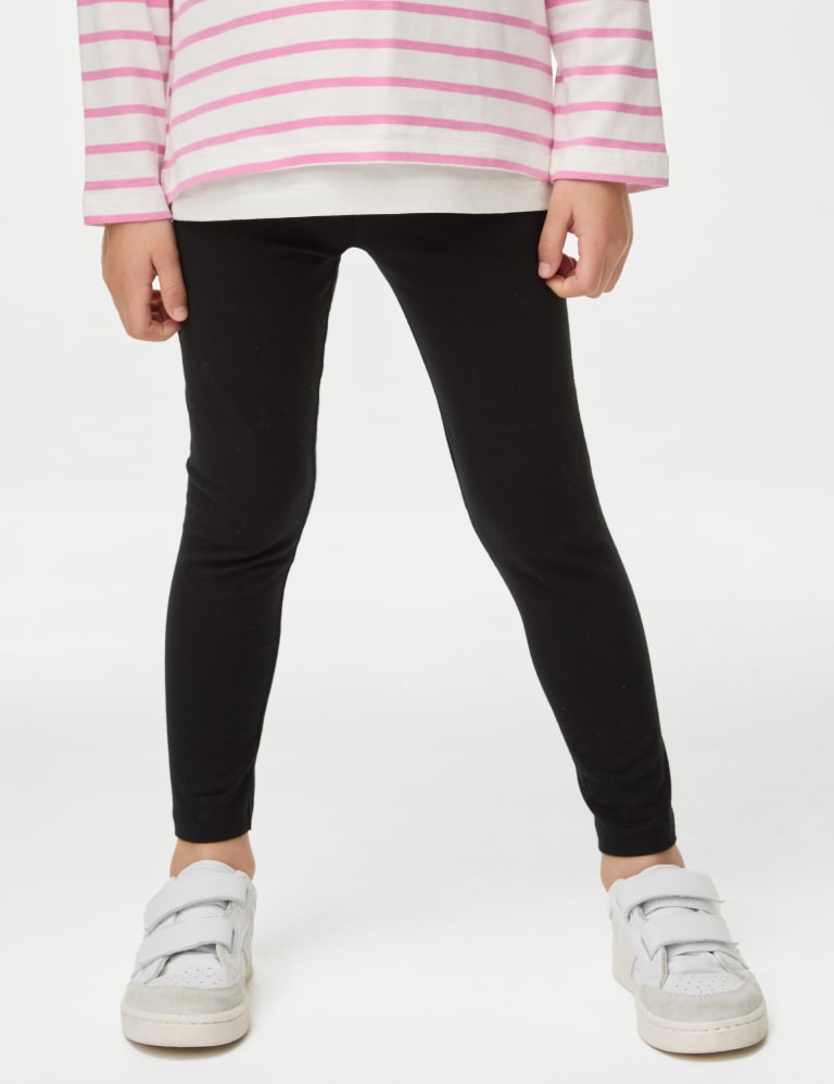 M&S Collection Cotton Rich Leggings with Stretch (2-16 Yrs) - ShopStyle  Girls' Pants