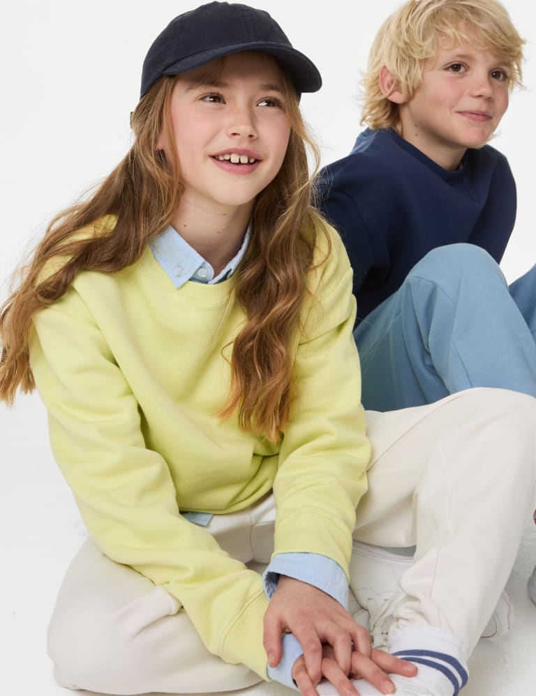 Cotton Rich Plain Sweatshirt (6-16 Yrs) 1 of 5