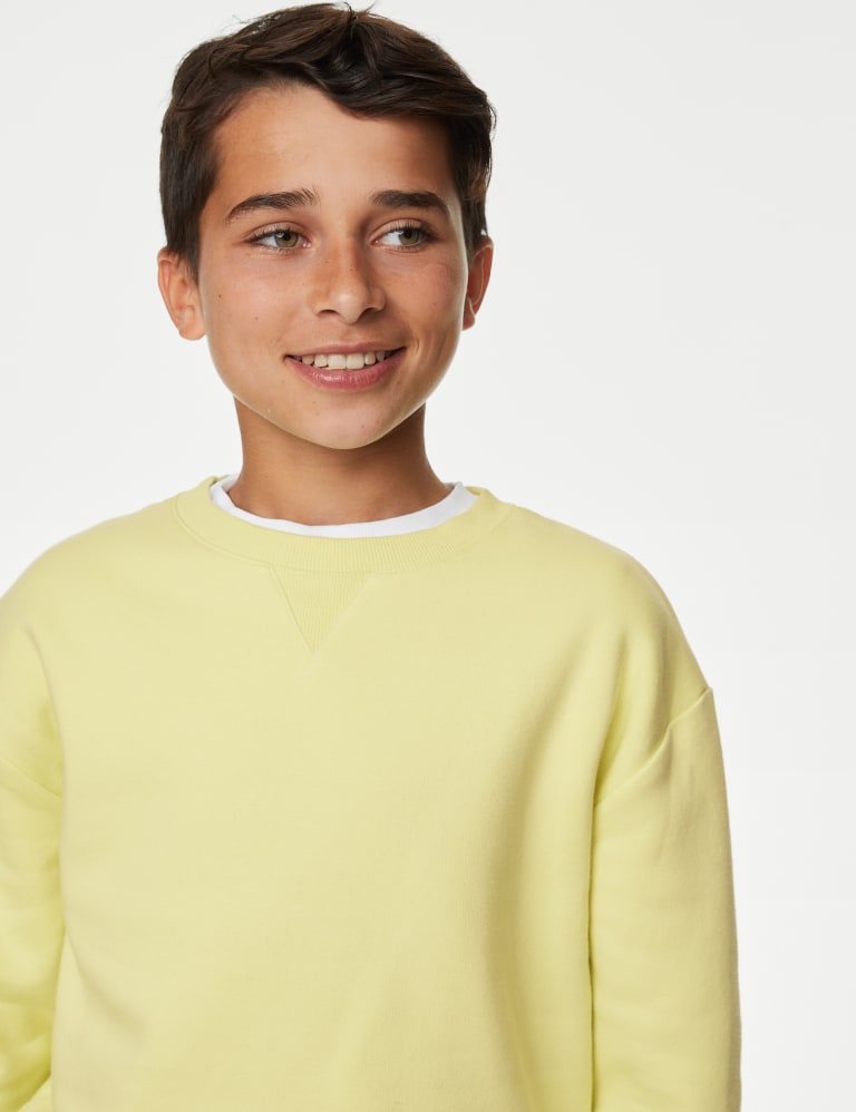 Cotton Rich Plain Sweatshirt (6-16 Yrs) 3 of 5