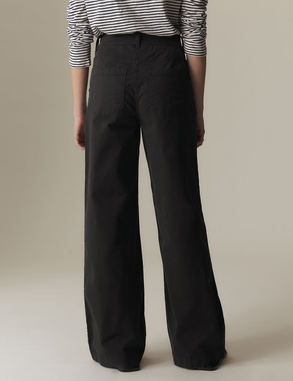 Cotton Rich Pleat Front Wide Leg Chinos 5 of 5