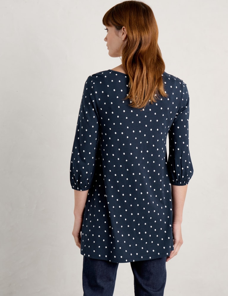Polka dot tunic top deals