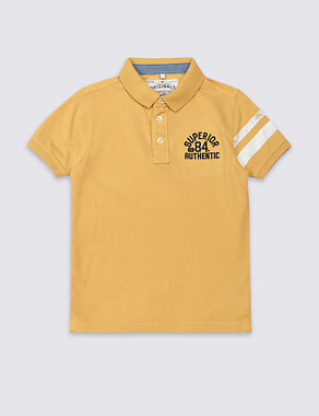 Cotton Rich Polo Shirt (3-14 Years) Image 2 of 3