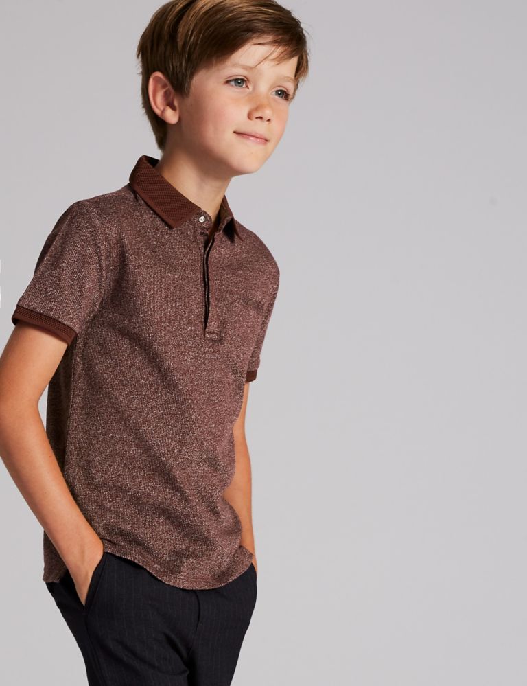 Cotton Rich Polo Shirt (3-16 Years) 1 of 3