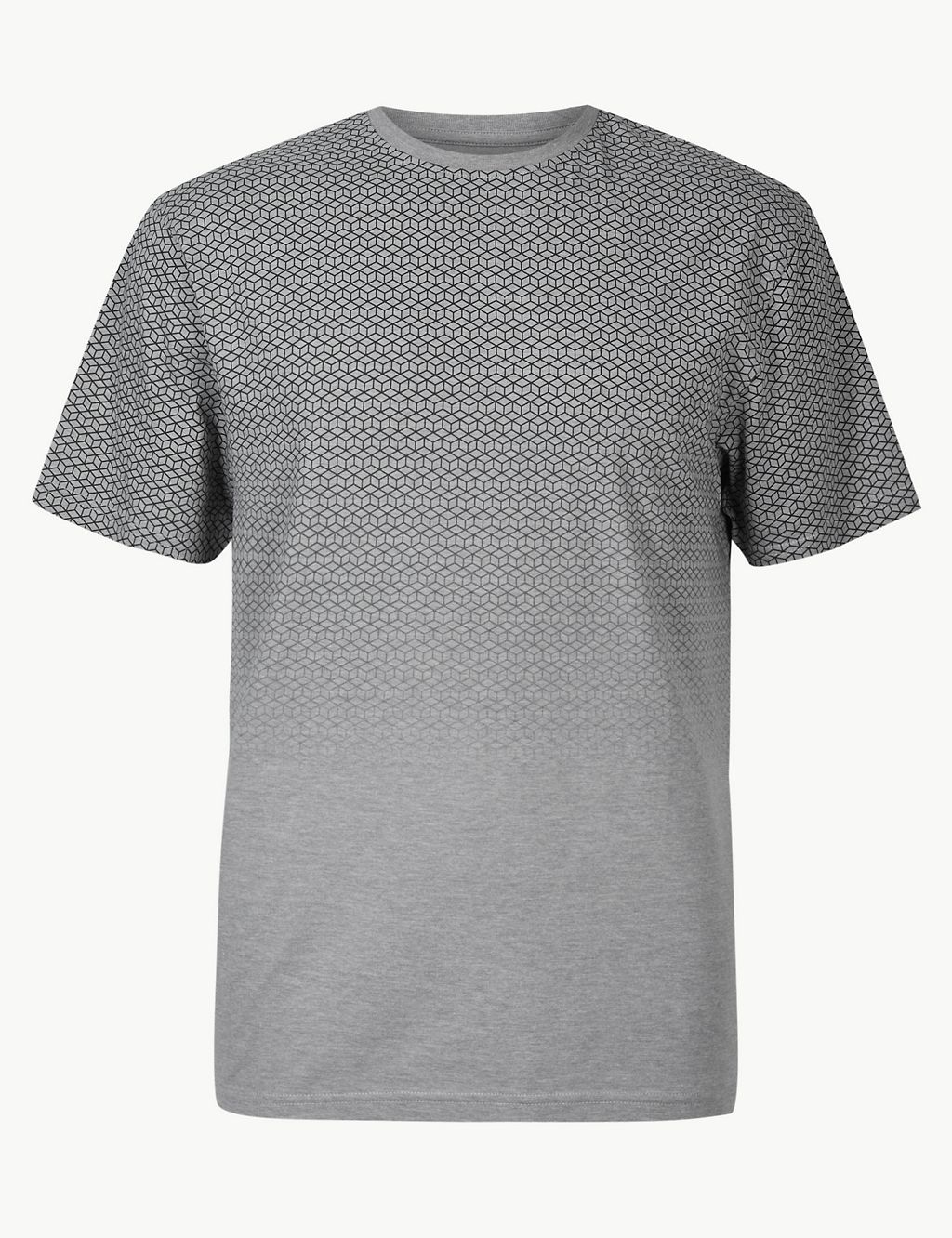 Cotton Rich Printed Crew Neck T-Shirt 1 of 4