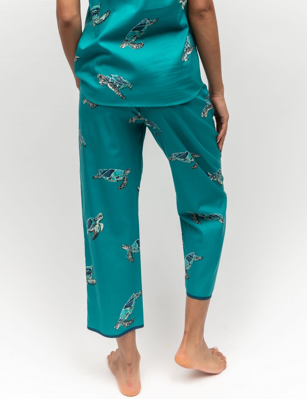 Cotton Rich Printed Cropped Pyjama Bottoms 2 of 4