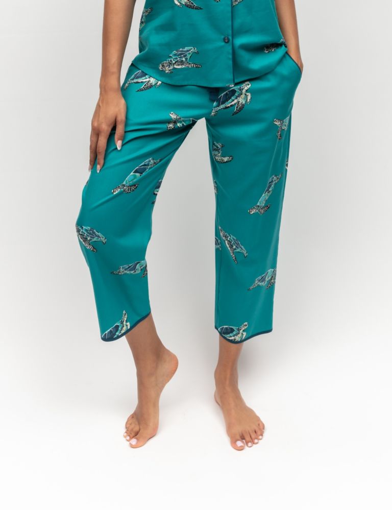 Cotton Rich Printed Cropped Pyjama Bottoms 4 of 4