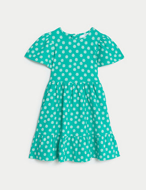 Cotton Rich Printed Dress (2-8 Yrs) Image 2 of 4