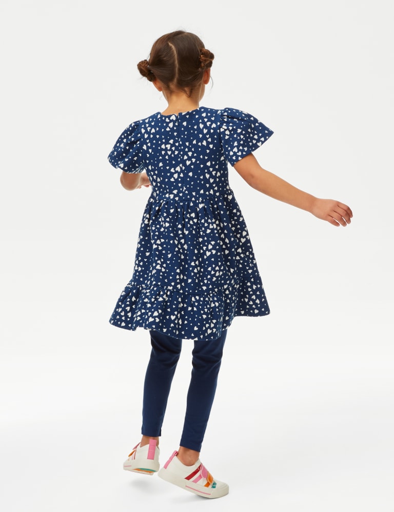 Cotton Rich Printed Dress (2-8 Yrs) 4 of 4