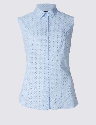 Cotton Rich Printed Fuller Bust Shirt Image 2 of 4