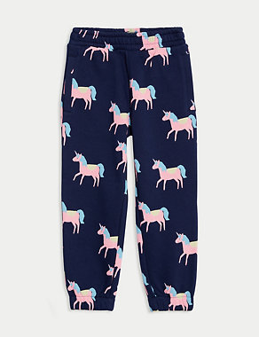 Cotton Rich Printed Joggers (2-8 Yrs) Image 2 of 6