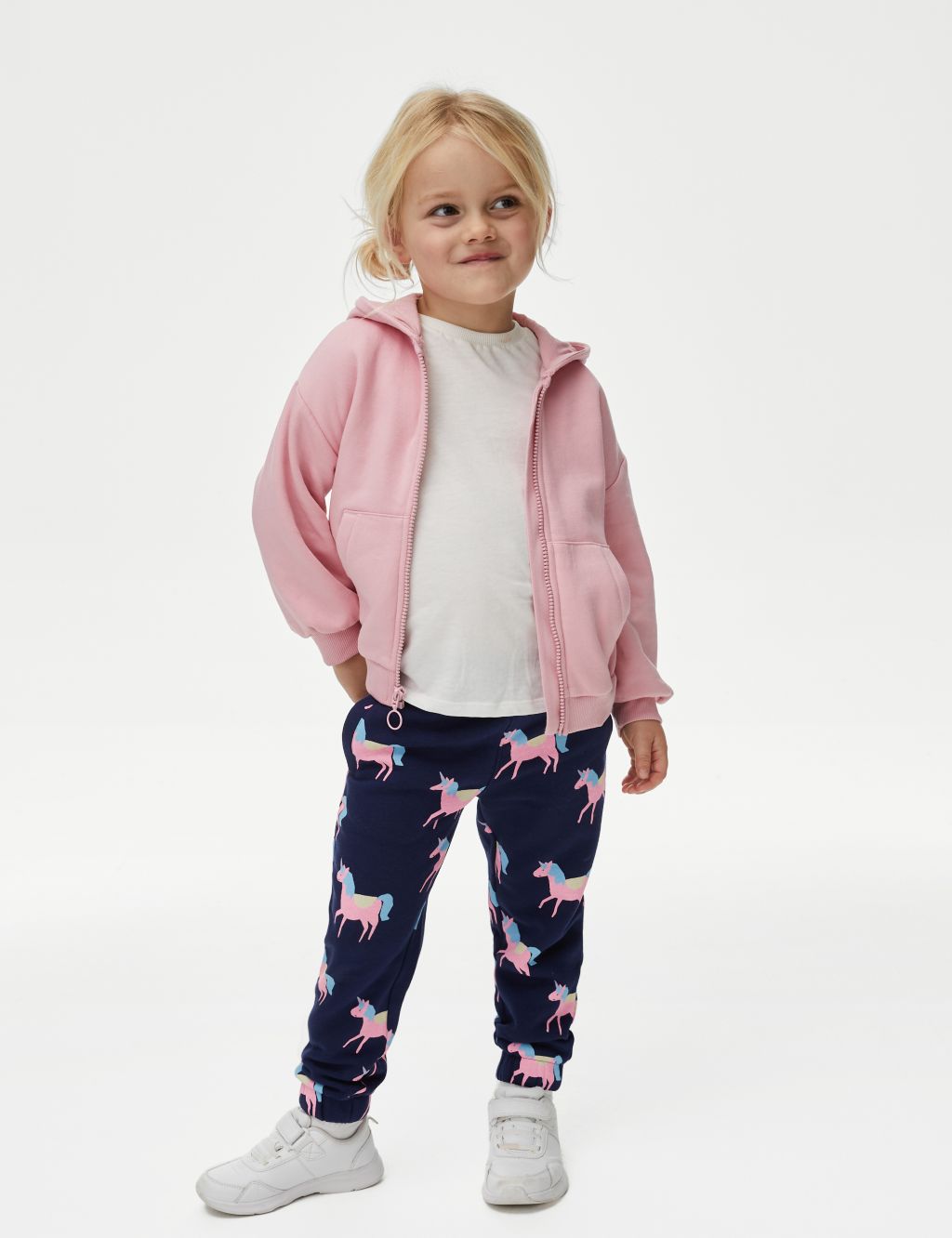 Buy Cotton Rich Printed Joggers (2-8 Yrs) | M&S Collection | M&S