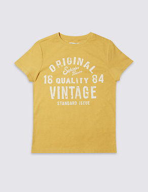 Cotton Rich Printed T-Shirt (3-14 Years) Image 2 of 3
