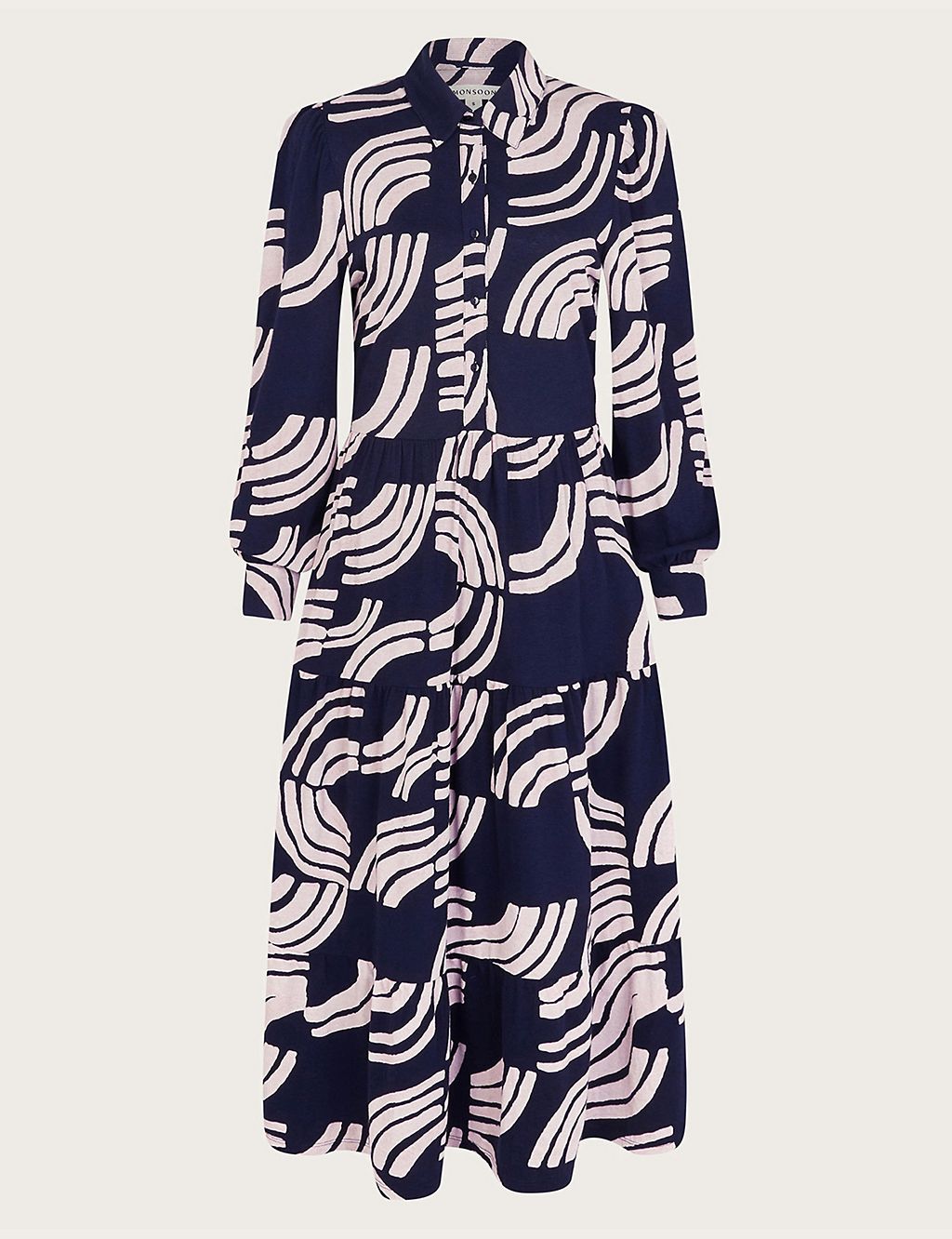Cotton Rich Printed Tiered Maxi Dress 1 of 5