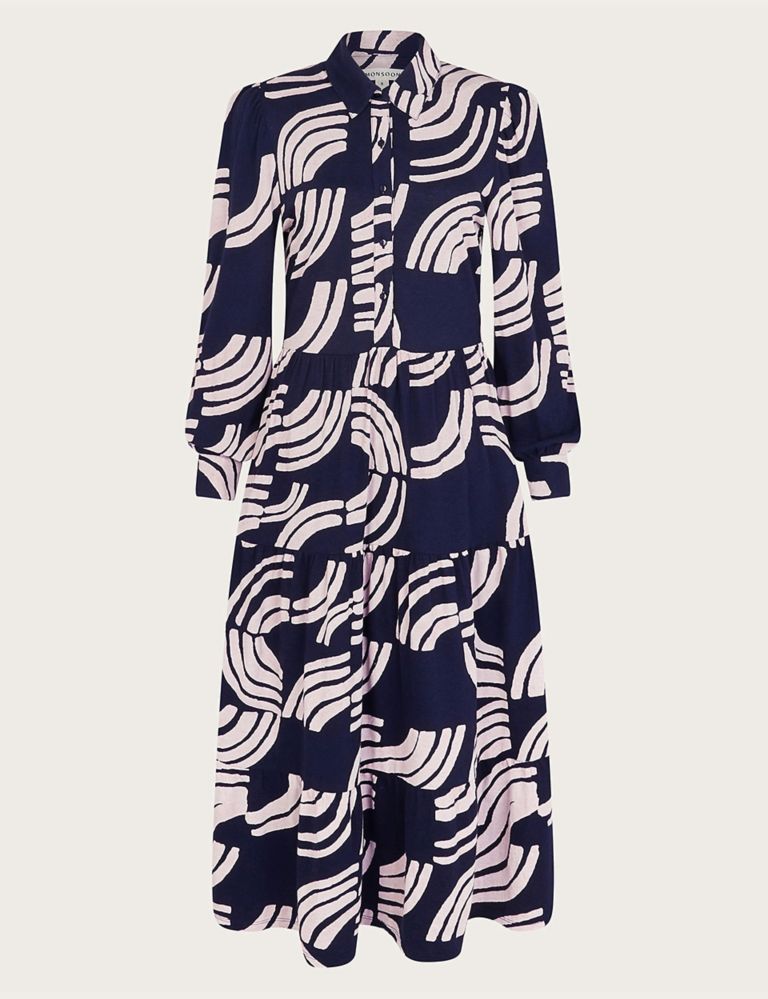 Cotton Rich Printed Tiered Maxi Dress 2 of 5