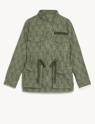 Cotton Rich Printed Utility Jacket Image 2 of 6