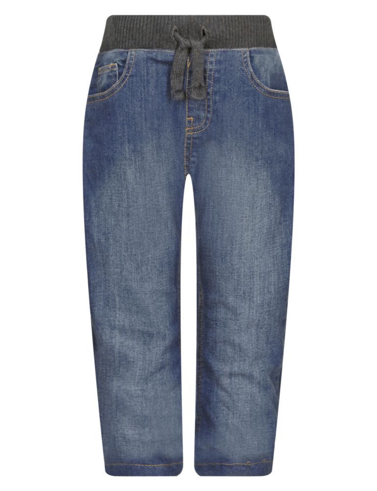 Cotton Rich Pull On Denim Jeans (1-7 Years) 2 of 3