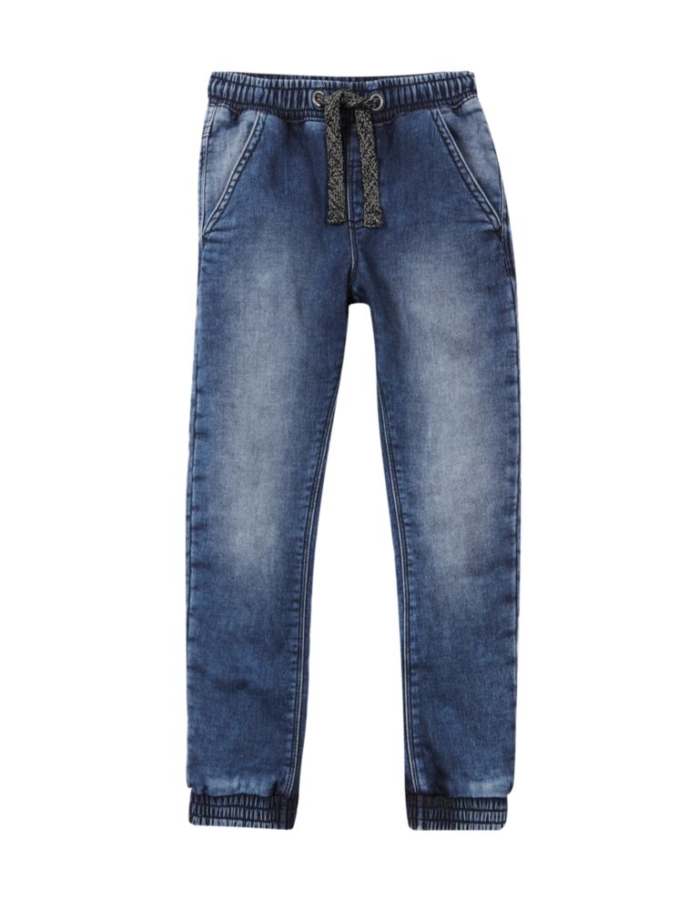 Cotton Rich Pull On Denim Joggers (1-7 Years) 2 of 3