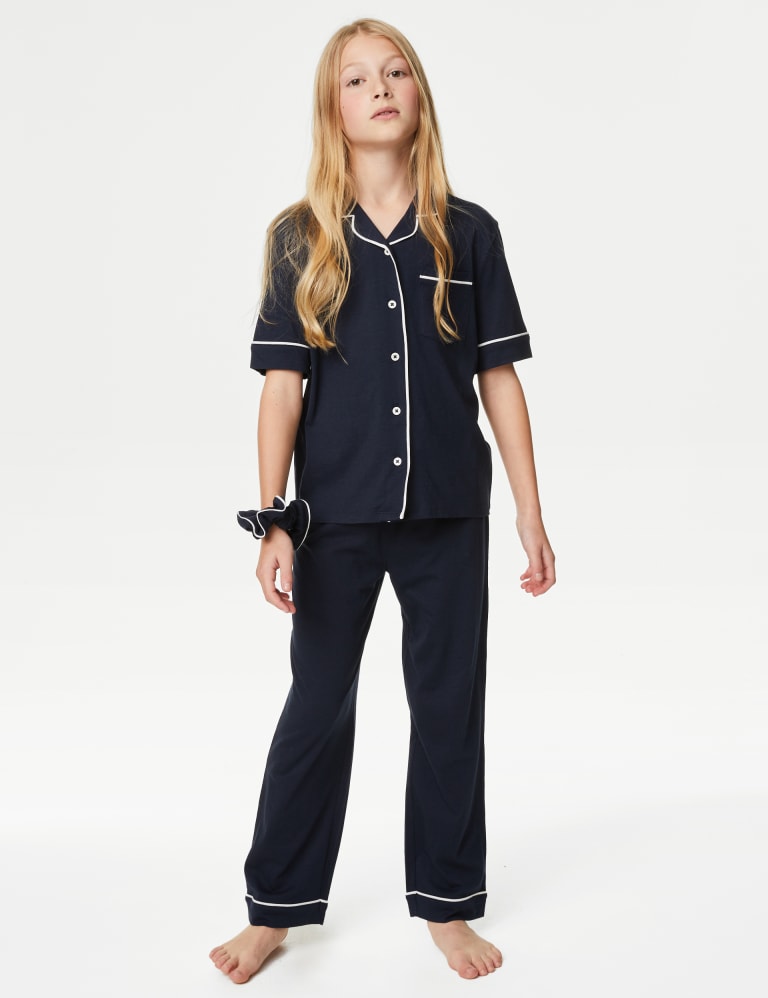 Cotton Rich Pyjamas with Scrunchie 6 16 Yrs M S Collection M S