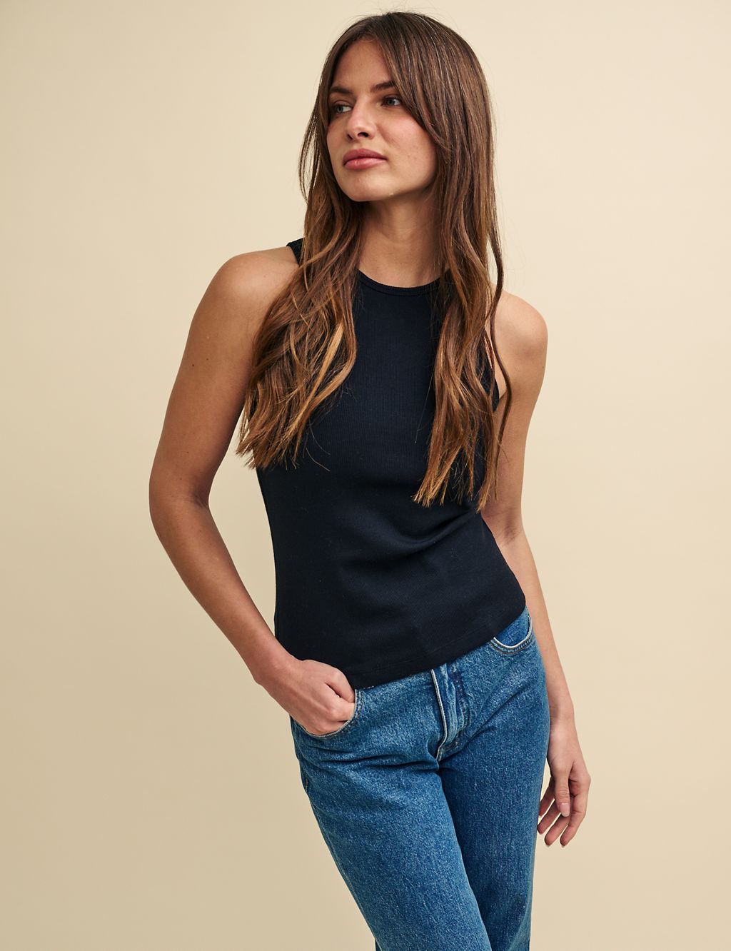 Cotton Rich Racer Back Tank Top 3 of 6