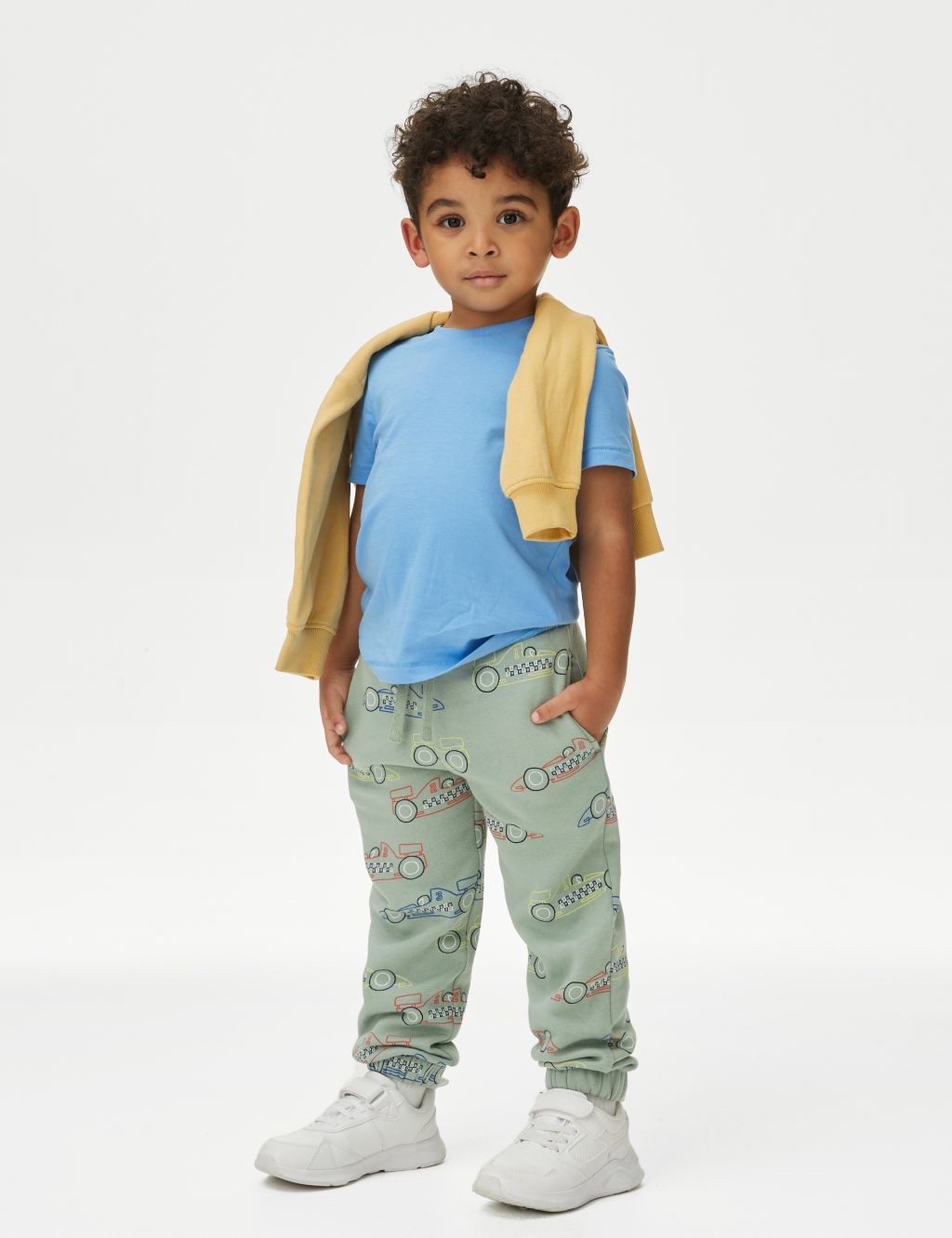 Buy Cotton Rich Racing Car Joggers (2-8 Yrs) | M&S Collection | M&S