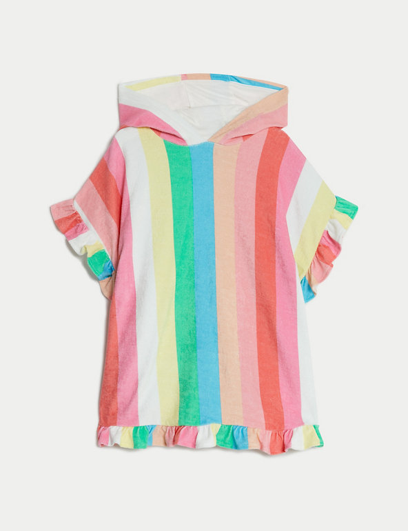 Cotton Rich Rainbow Towelling Poncho (2-8 Yrs) Image 1 of 1