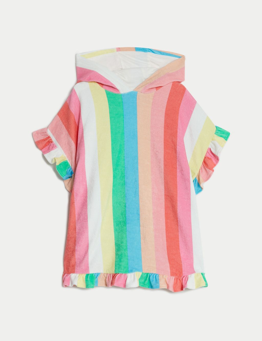 Cotton Rich Rainbow Towelling Poncho (2-8 Yrs) 1 of 1