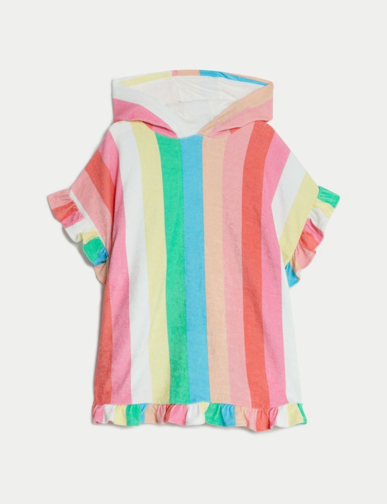 Cotton Rich Rainbow Towelling Poncho (2-8 Yrs) 1 of 1