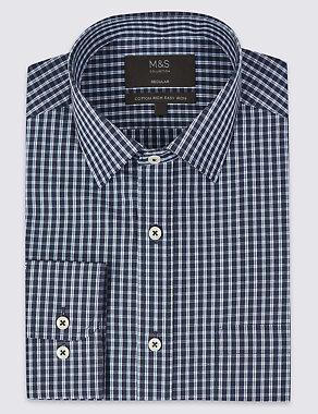 Cotton Rich Regular Fit Shirt with Pocket Image 2 of 5