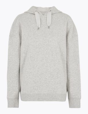 Cotton Rich Relaxed Boxy Hoodie Image 2 of 5