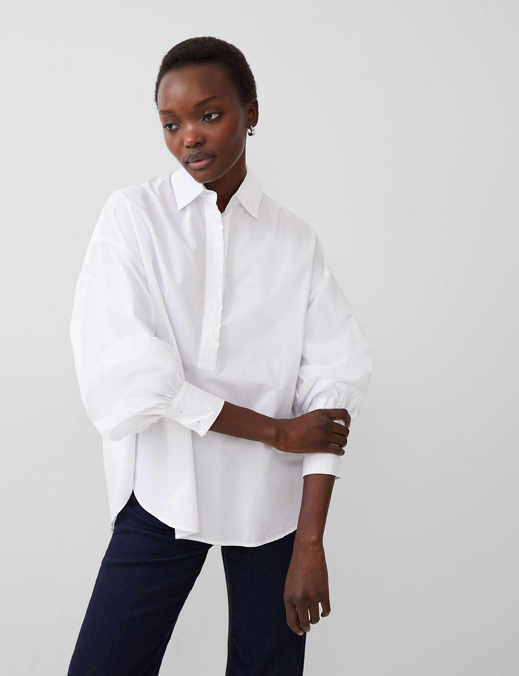Cotton Rich Relaxed Puff Sleeve Shirt 3 of 4