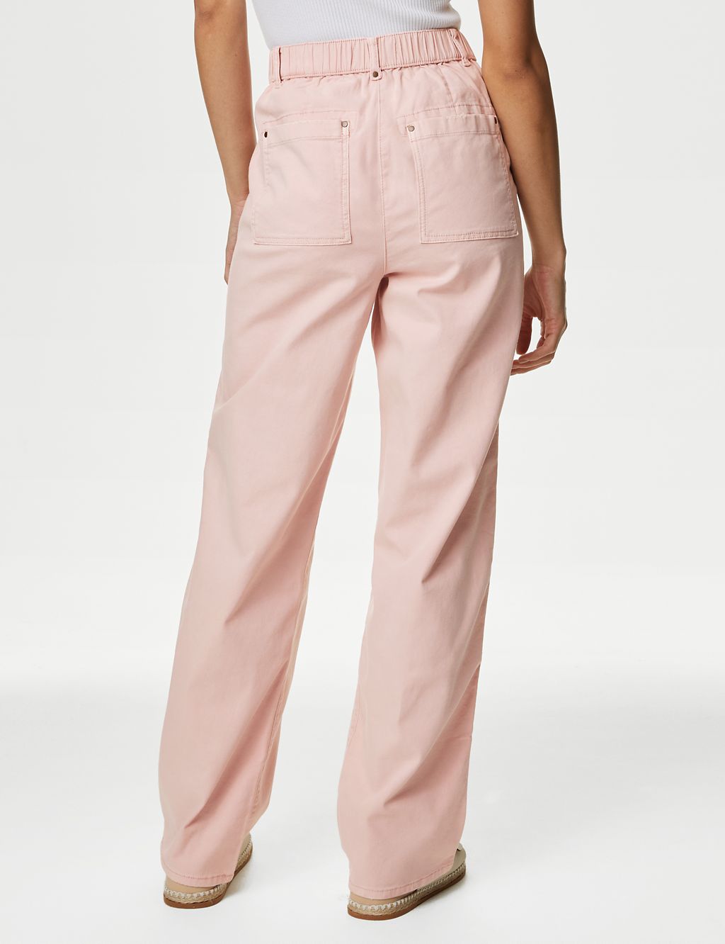 Cotton Rich Relaxed Straight Trousers 6 of 6