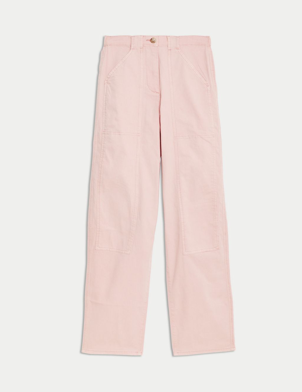 Cotton Rich Relaxed Straight Trousers 1 of 6