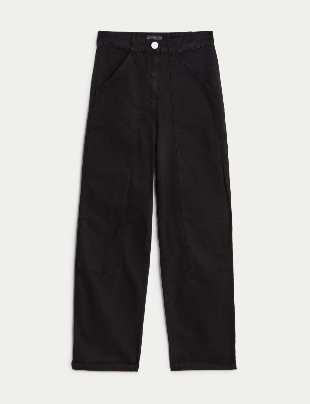 Cotton Rich Relaxed Straight Trousers 1 of 5