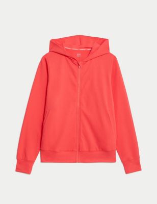 Cotton Rich Relaxed Zip Up Hoodie Image 2 of 6