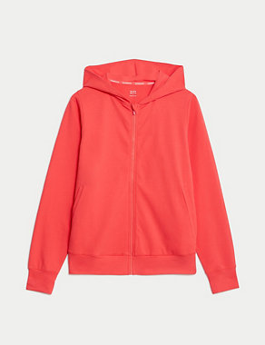 Cotton Rich Relaxed Zip Up Hoodie Image 2 of 6