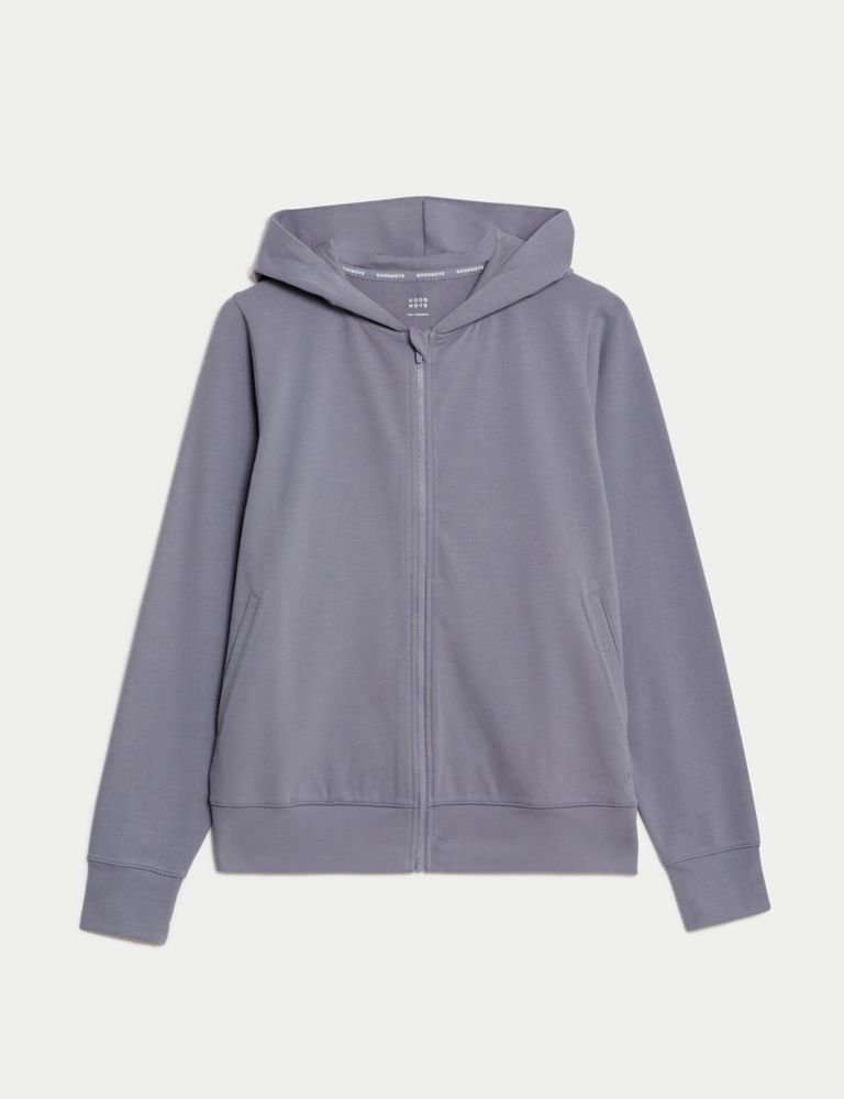 Cotton Rich Relaxed Zip Up Hoodie 2 of 6
