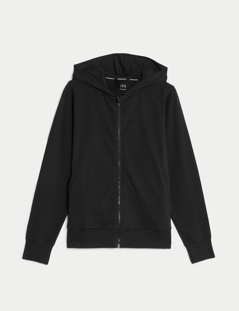 Cotton Rich Relaxed Zip Up Hoodie | Goodmove | M&S