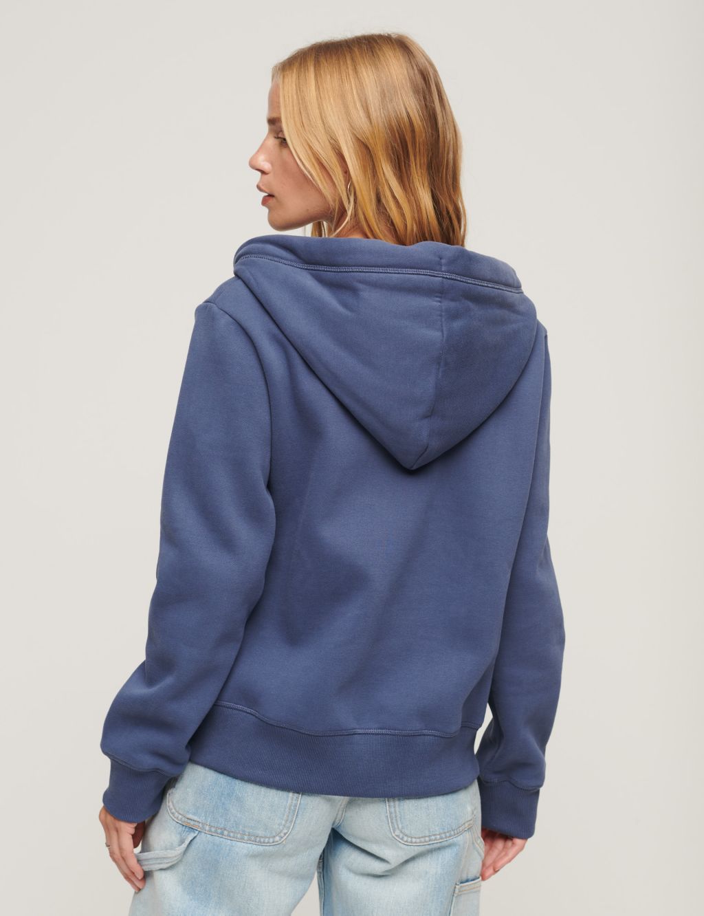 Cotton Rich Relaxed Zip Up Hoodie 2 of 3