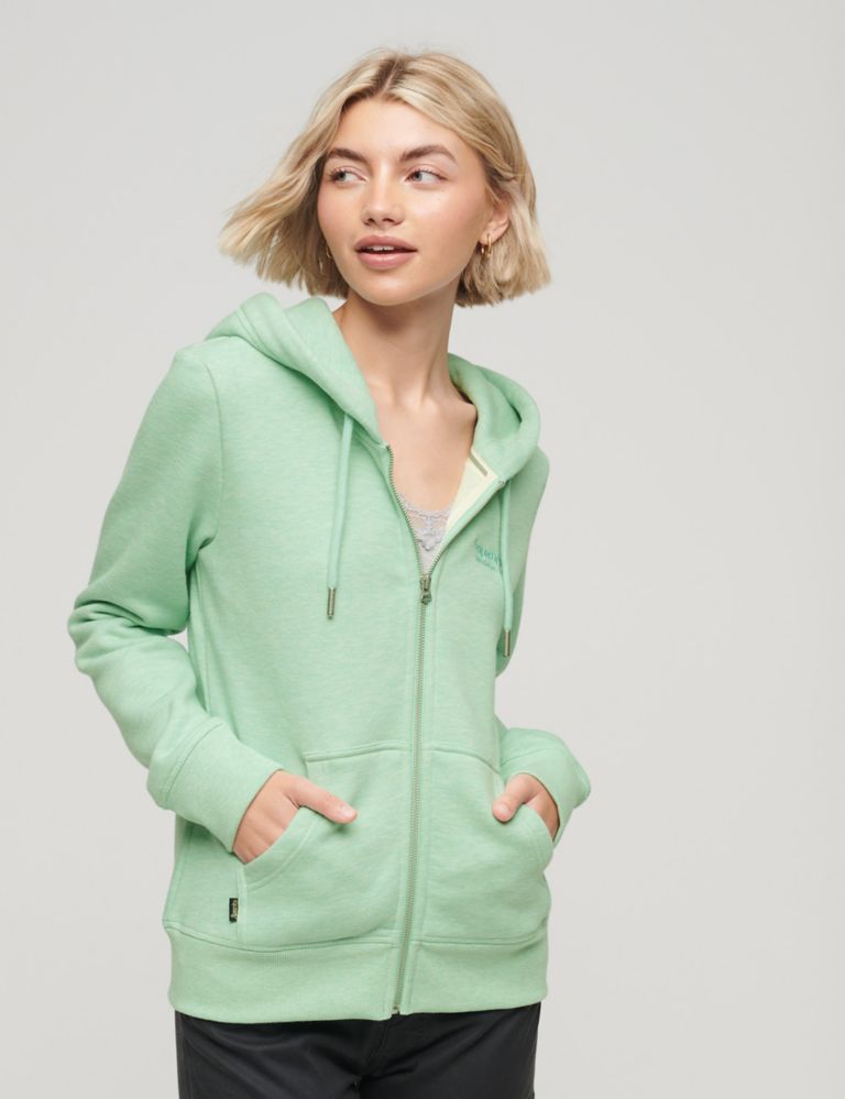 Cotton Rich Relaxed Zip Up Hoodie 1 of 3