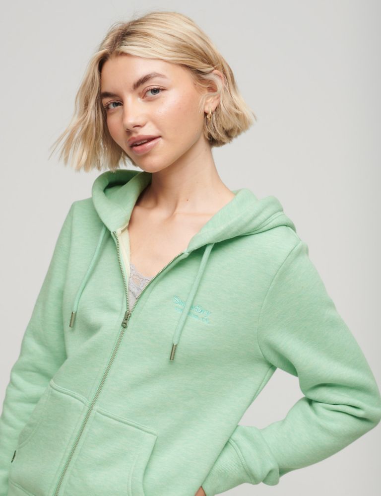 Cotton Rich Relaxed Zip Up Hoodie 2 of 3
