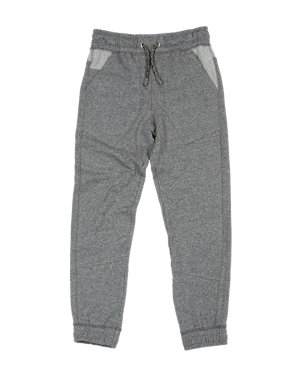 Cotton Rich Reverse Loop Ribbed Waistband Joggers (5-14 Years) Image 2 of 4