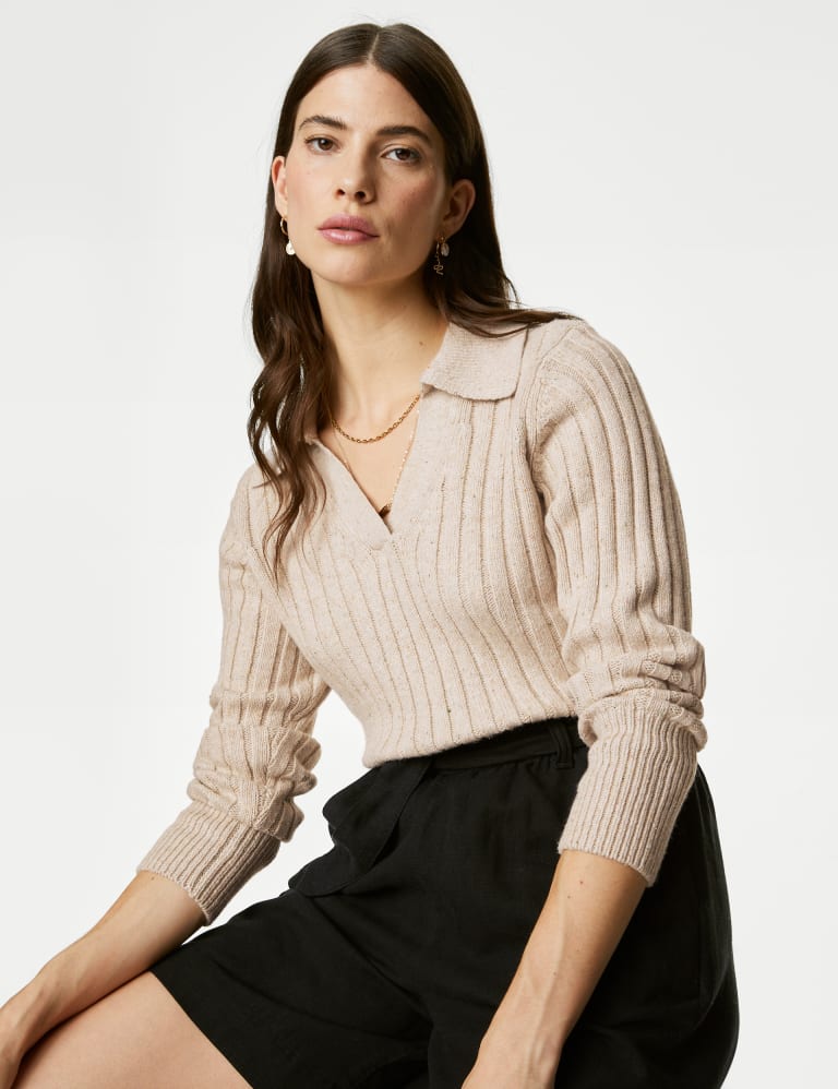 Marks and spencer ribbed jumper cheap